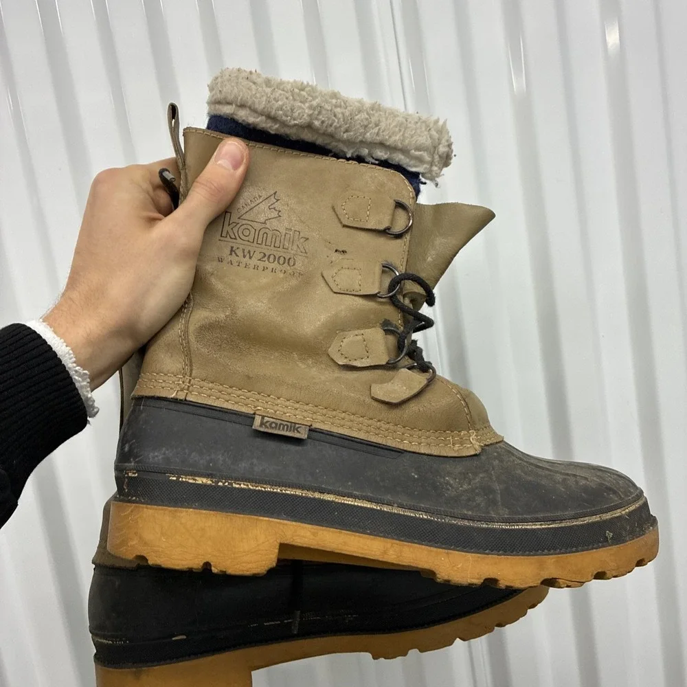 KAMIK MEN'S INSULATED WATERPROOF HUNTER DUCK BOOTS SIZE 9 M